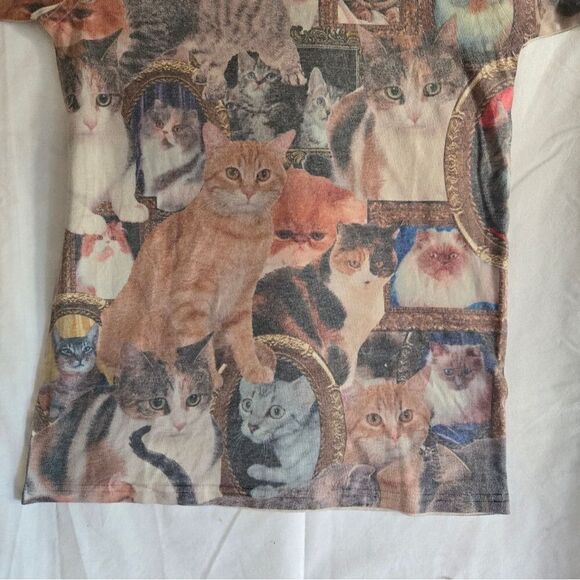 The Lost Gods Shirt Adult Small Cats All Over Print Short Sleeve Graphic Print - Picture 8 of 16